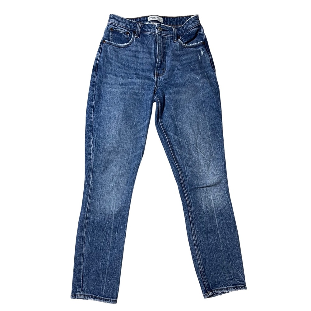 Abercrombie & Fitch Curve Love High Rise Skinny Jeans Medium Wash Womens 26 2R